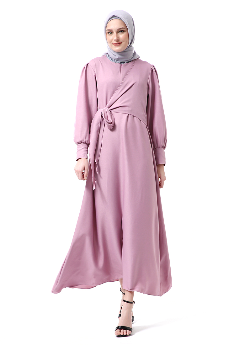 Evernoon Alliyah Dress Gamis Muslimah Long Sleeve Model Balon Regular Fit Premium High Quality - Lil