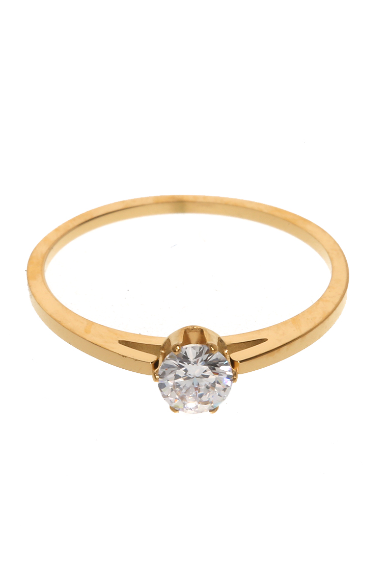 Evernoon Cincin Diamond Aksesoris Wanita Fashion Ring Premium Quality - Gold
