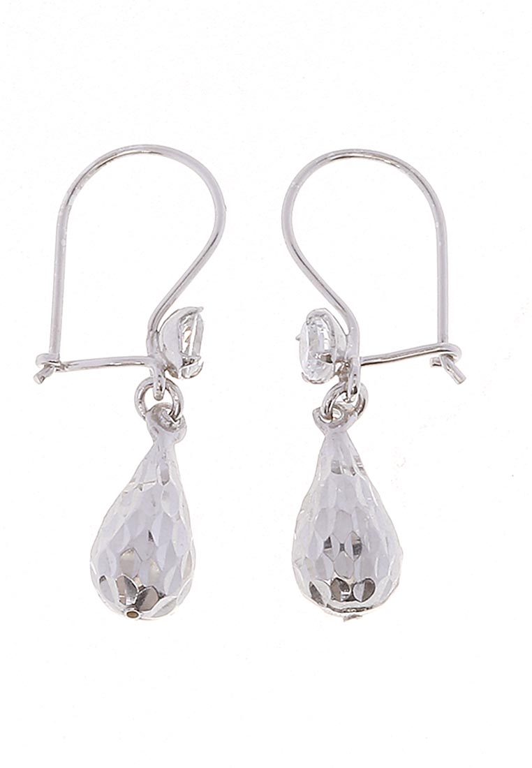 Evernoon Anting Perak Wanita Lapis Emas Putih Hook Fastening Elegant Look - Perak