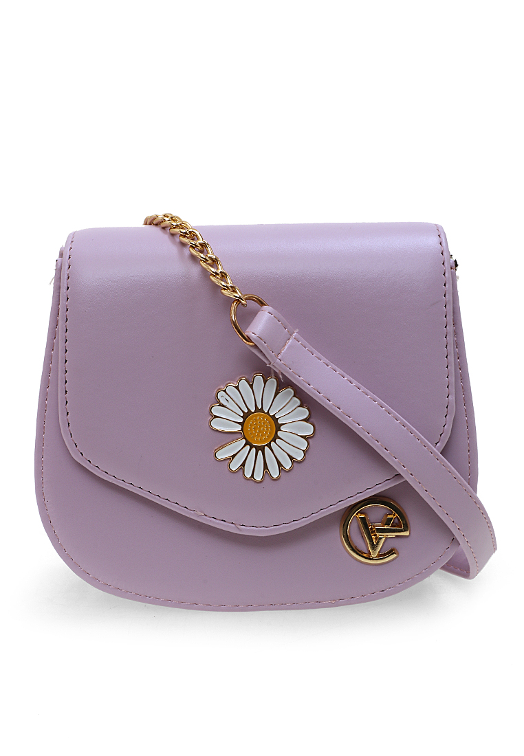Evernoon Yefta Slingbags Flower Design Simple Tas Wanita - Purple
