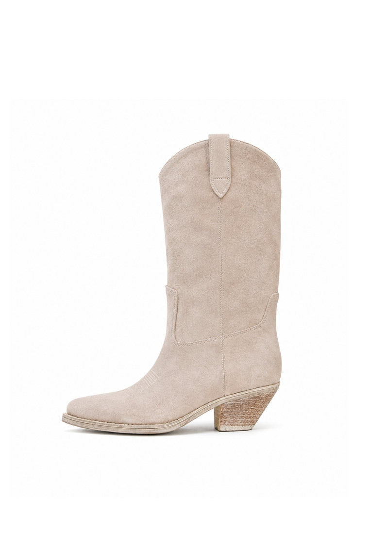 EVIGI Cream Cowboy Boots