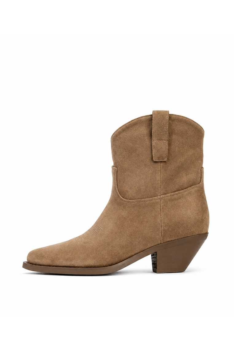EVIGI Cowboy Ankle Boots Wanita Brown