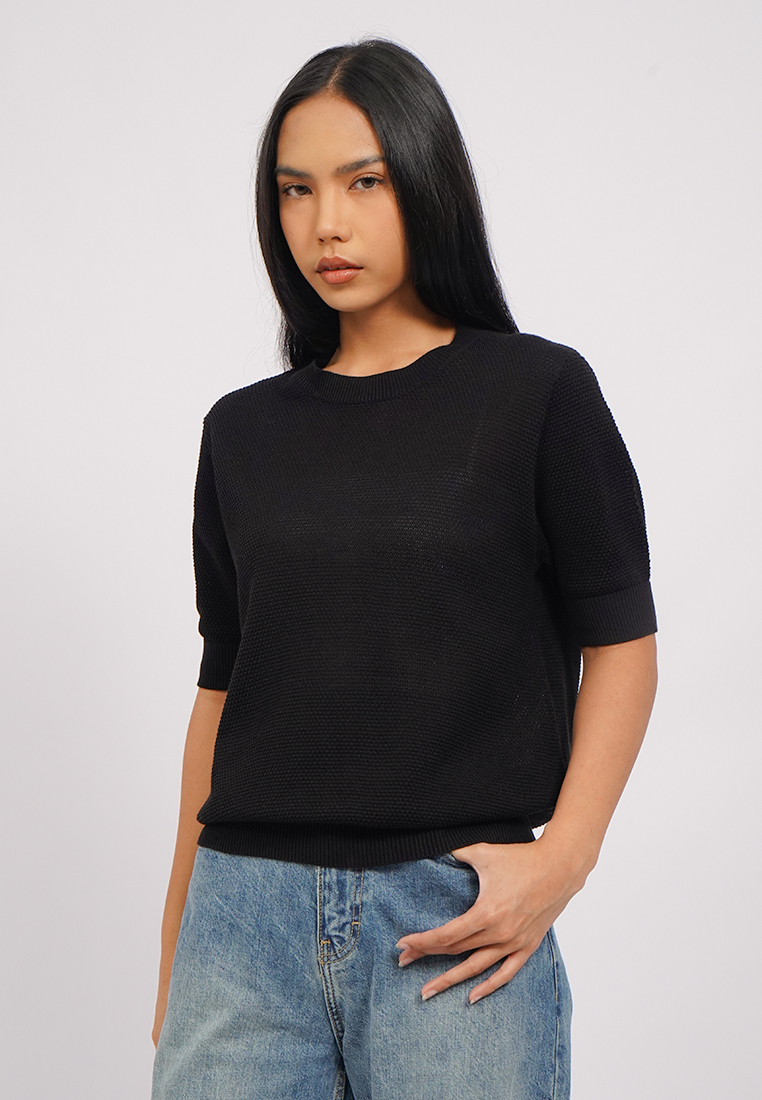 Executive Popcorn Shirt Sleeve Sweater
