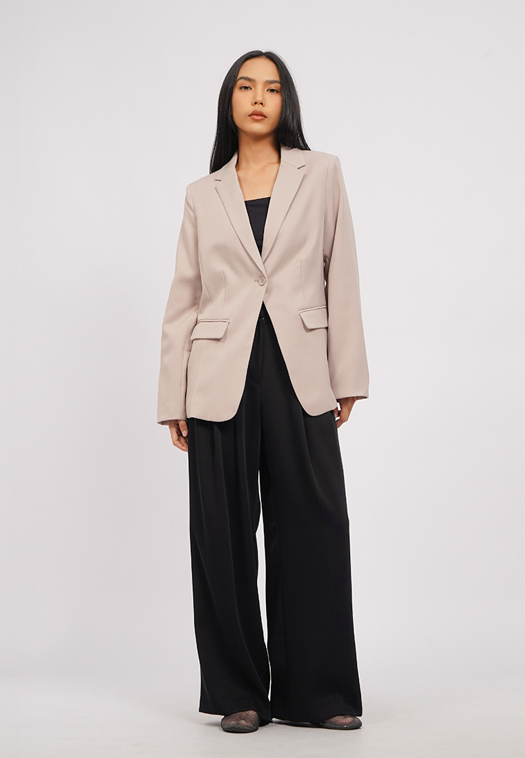 Executive Ruched Sleeves Blazer
