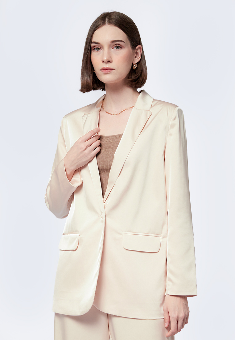 Executive Oversized Satin Blazer