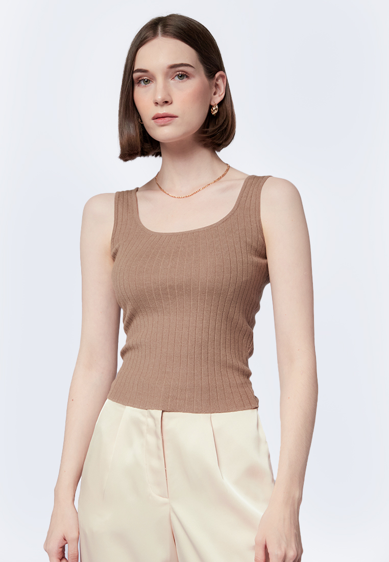 Executive Scoop Neck Knit Tanktop