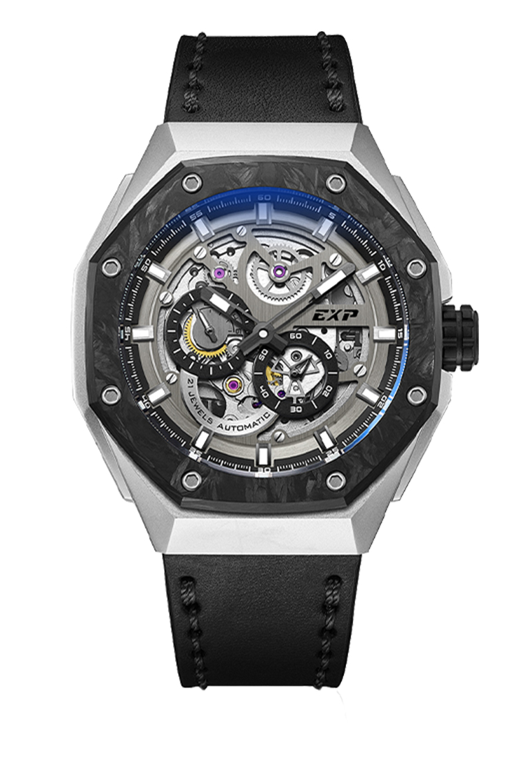 Expedition Skeleton Automatic E6818MALTEPSL Men Quartz Band Silver Grey 45mm E6818MALTEPSL