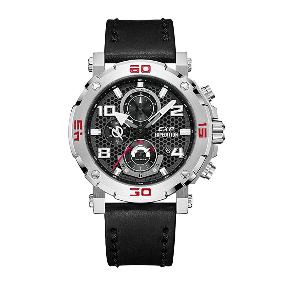 Expedition 6769 Merah Silver Kulit Hitam Cowok