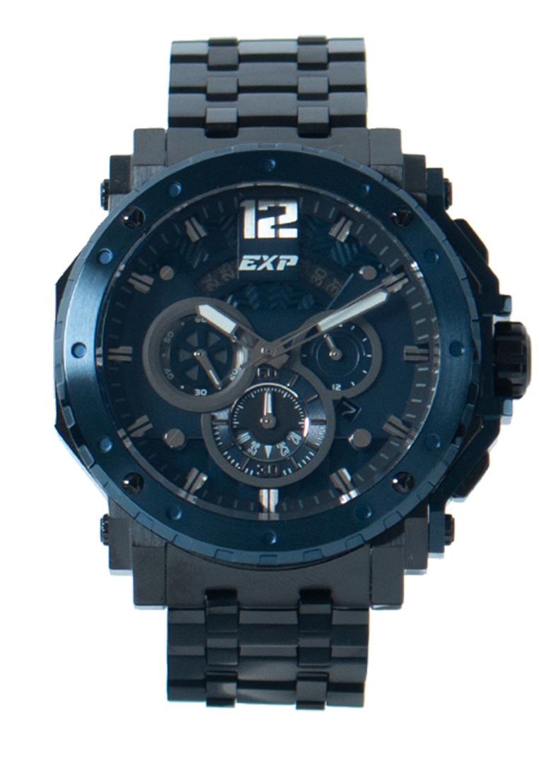 Expedition Chronograph E6402BCBUBBU Men Quartz Band Black Blue 45.5mm