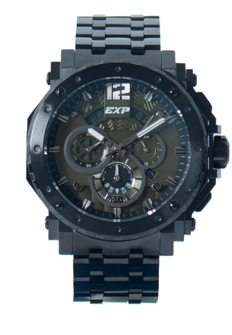 Expedition Chronograph E6402BCBIPGN Men Quartz Band Black Green 45.5mm