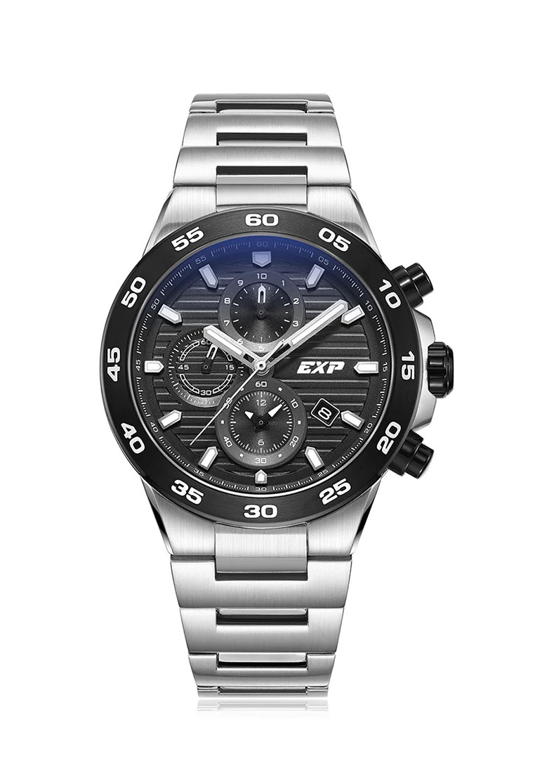 Expedition Jam Tangan Pria - Silver Black - Stainless Steel - 6848 MCBTBBA