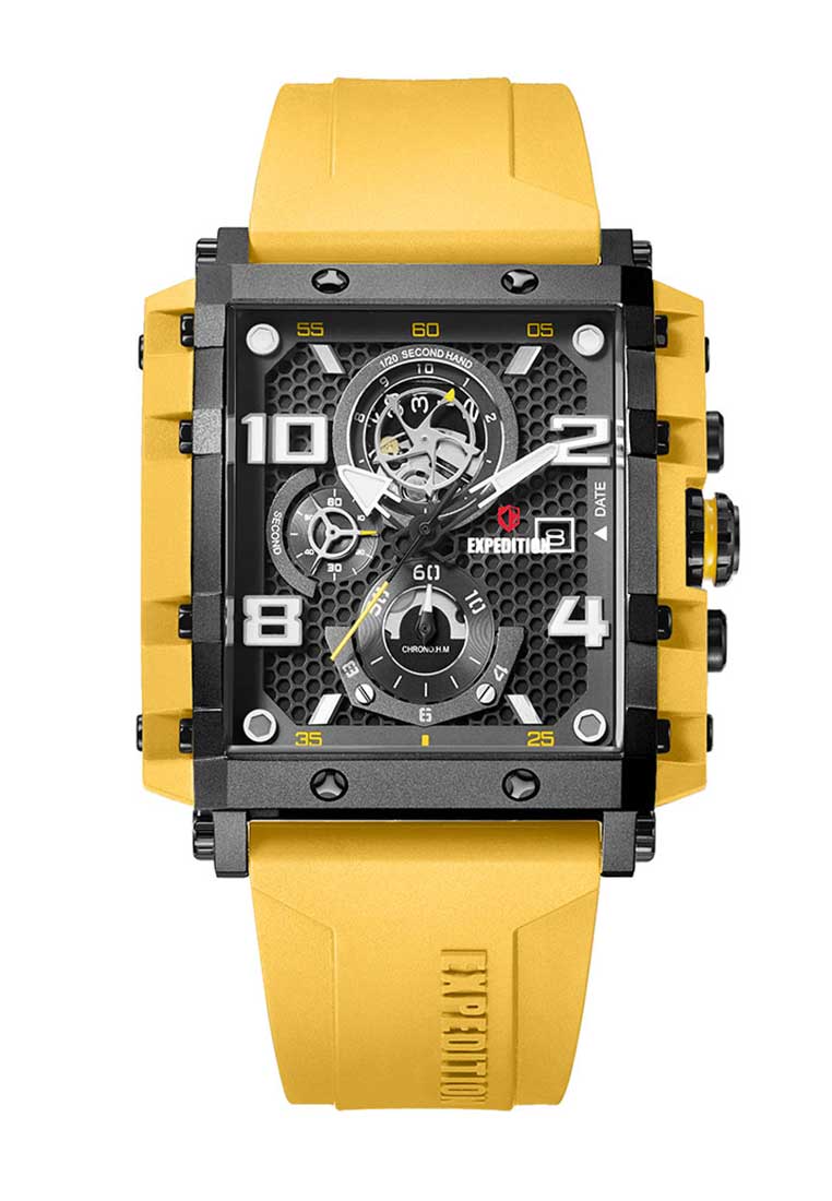 Expedition Jam Tangan Pria - Yellow Black - Silicon - 6757 MCRIPBAYL