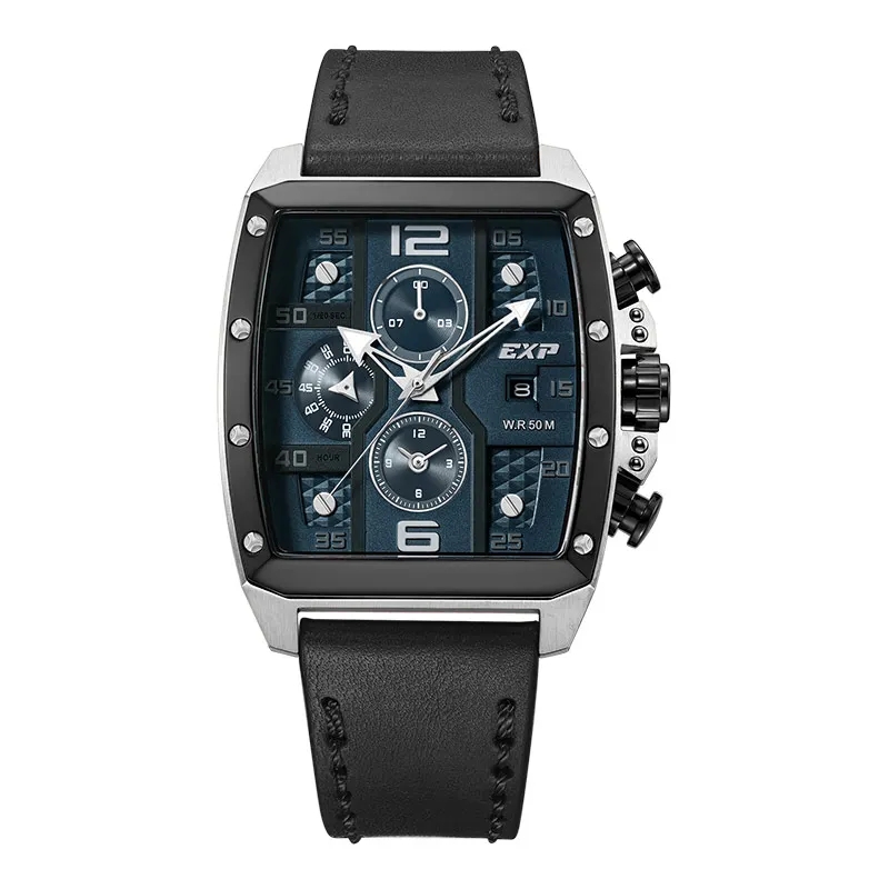 Expedition Jam Tangan Pria Expedition E 6636 BC LTBBU Leather Strap Original