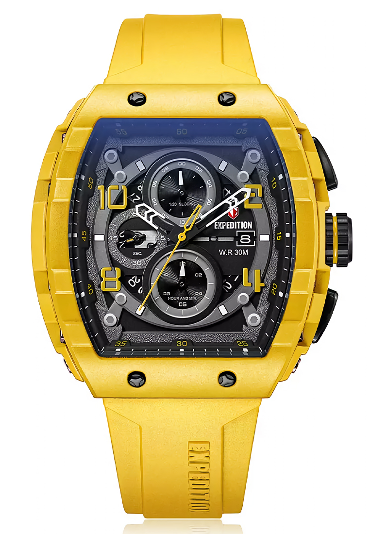 Expedition - Jam Tangan Chronograph Pria - Yellow - Rubber Strap - 6782 MCRYLBA