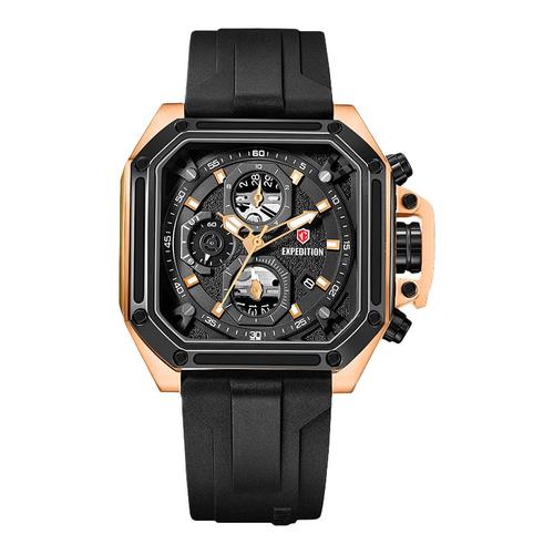 Expedition Jam Tangan Pria Expedition Chronograph E 6812 MC RBRBA Men Rubber Strap