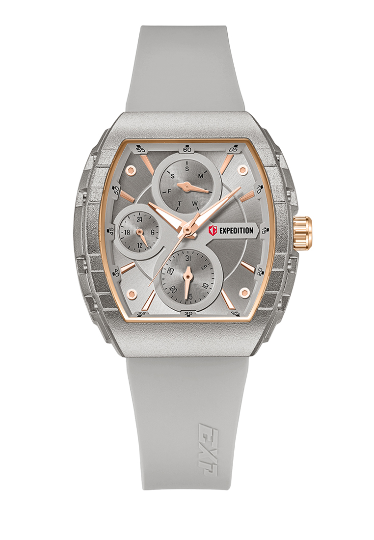 Expedition Multifunction Ladies Grey & Rose Gold Indexes Alumunium Grey & Rose Gold Accents Alumuniu