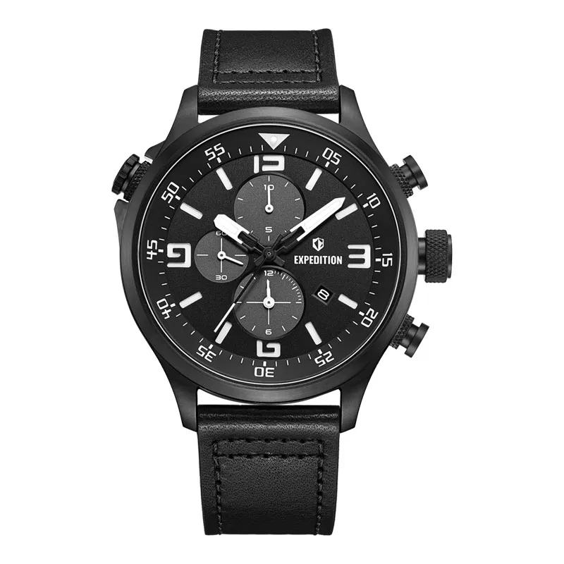 Expedition Jam Tangan Pria Expedition E 6318 MC LIPBASL1 Leather Strap Original