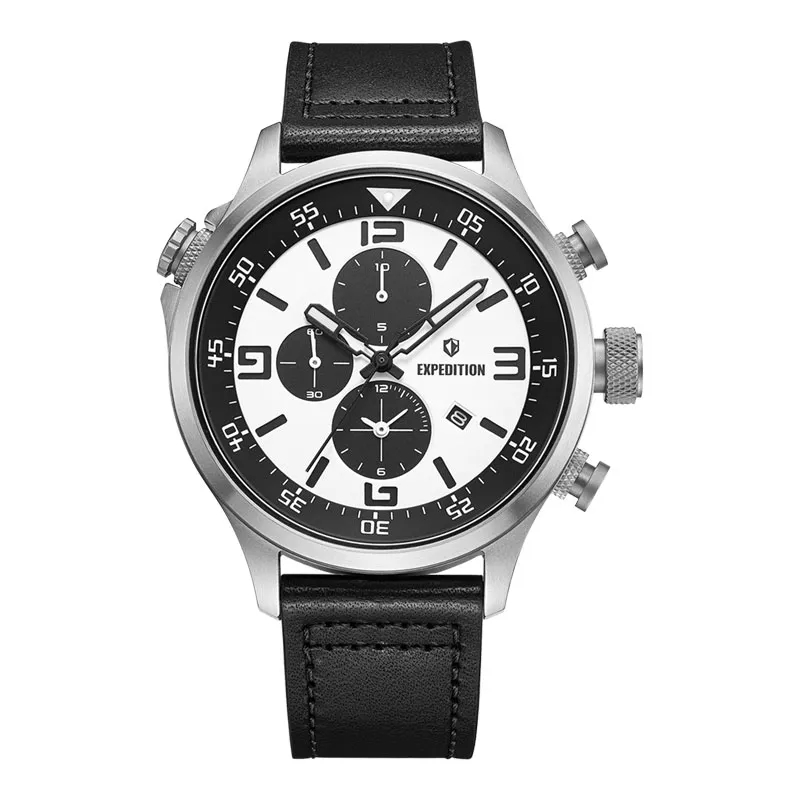 Expedition Jam Tangan Pria Expedition E 6318 MC LSSSLBA1 Leather Strap Original
