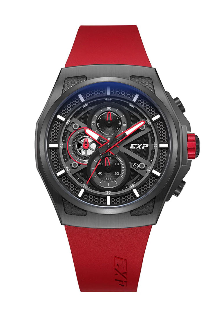 Expedition Jam Tangan Pria - Red Black - Rubber Strap - 6842 MCRIGBARE