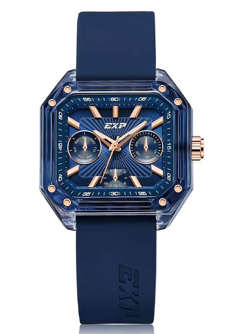 Expedition EXP - Jam Tangan Chronograph Wanita - Blue - Rubber Strap - 6840 MFRRGBU