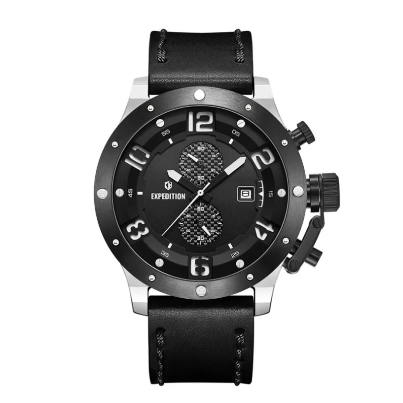 Expedition 6381 Silver Black Leather MCLTBBA1