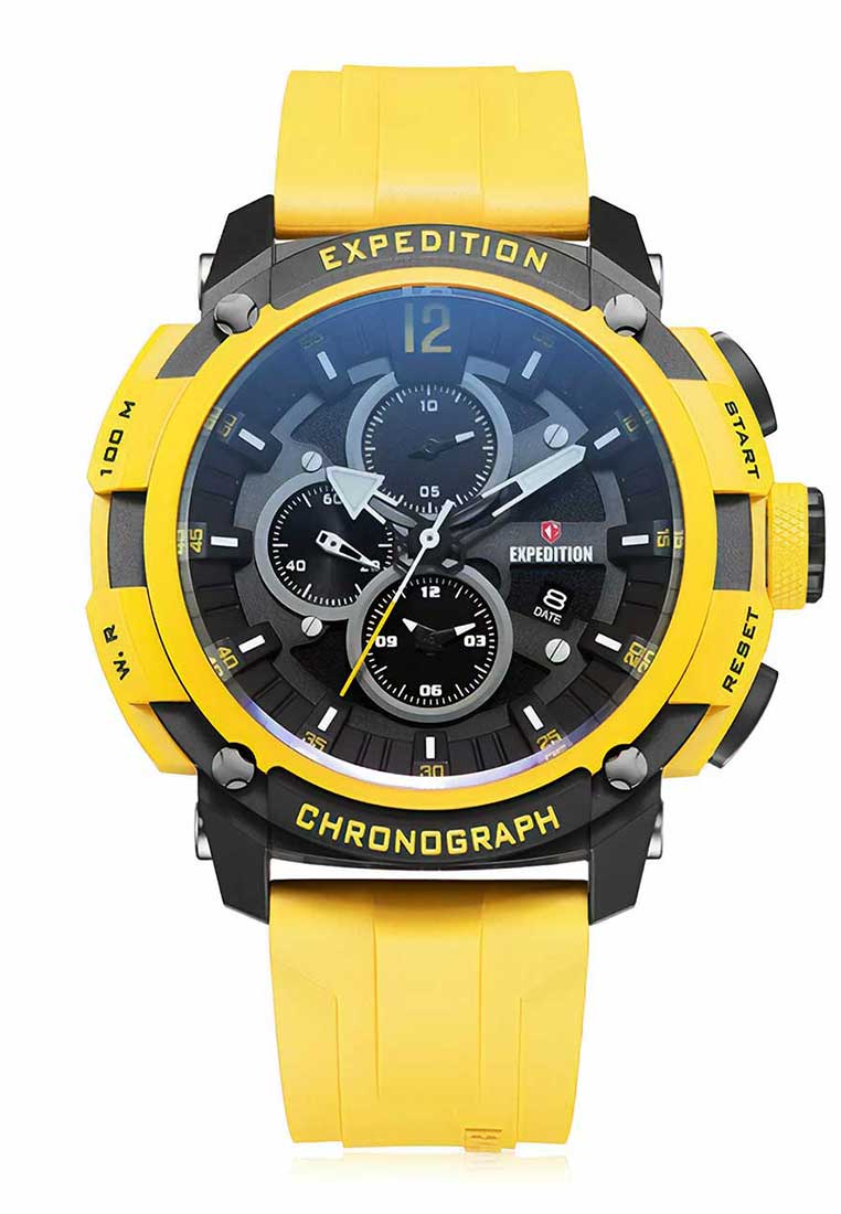 Expedition Jam Tangan Pria - Yellow Black - Silicon - 6781 MCRIPBAYL