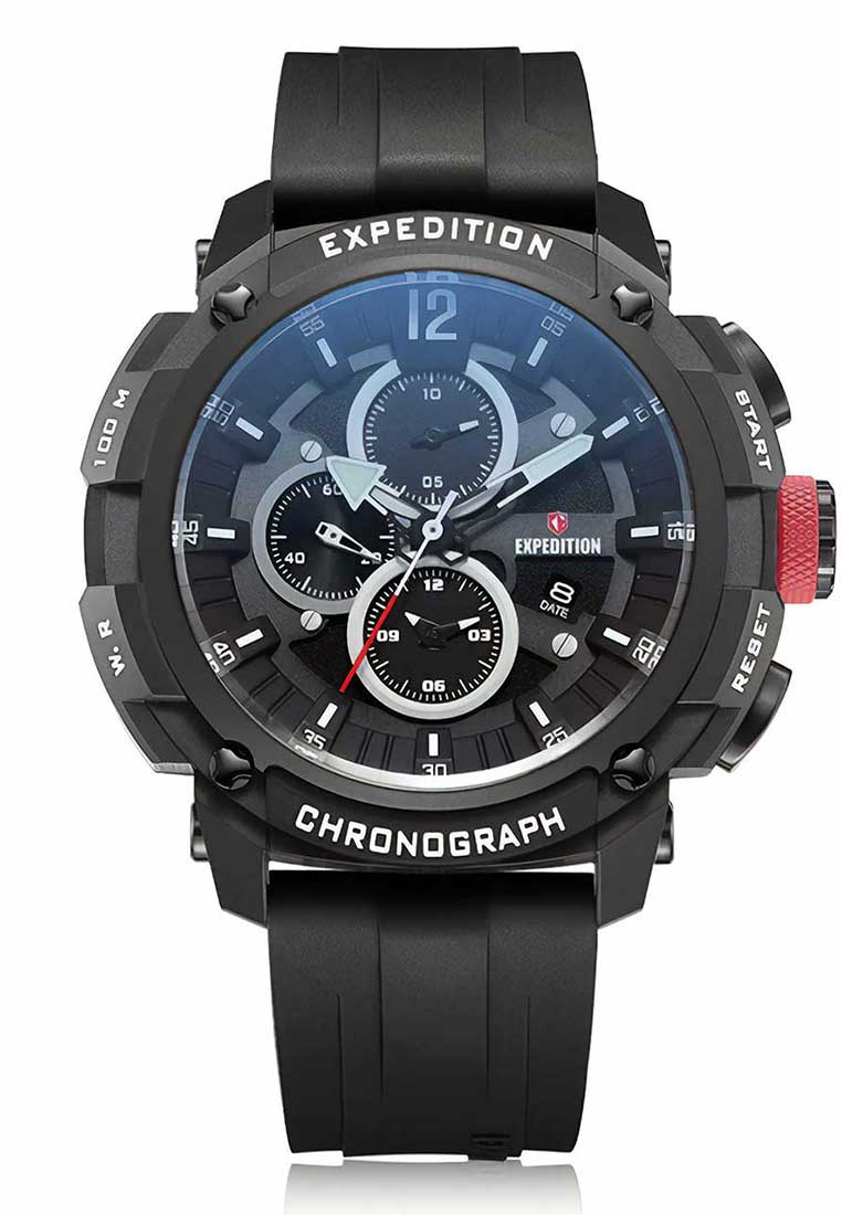 Expedition Jam Tangan Pria - Black - Silicon - 6781 MCRIPBA