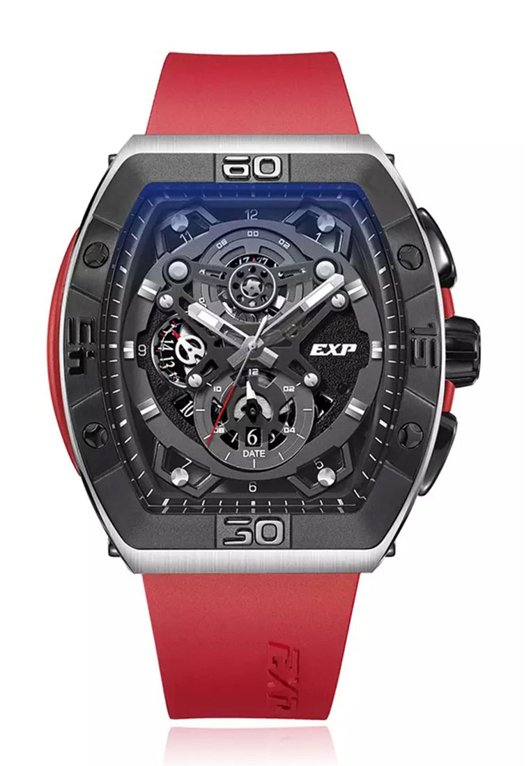 Expedition Jam Tangan Pria - Red Silver Black - Silicon - 6800 MCRTBBARE