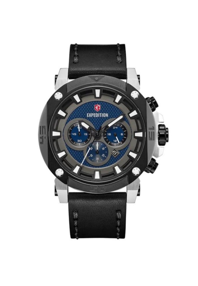 Expedition Jam Tangan Pria Expedition Chronograph E 6606 MC LTBBU Leather Strap