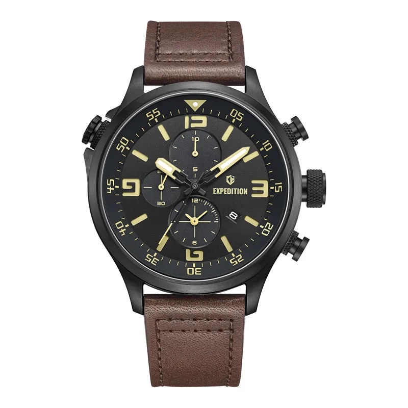Expedition Jam Tangan Pria Expedition E 6318 MC LIPBAIV1 Leather Strap Original