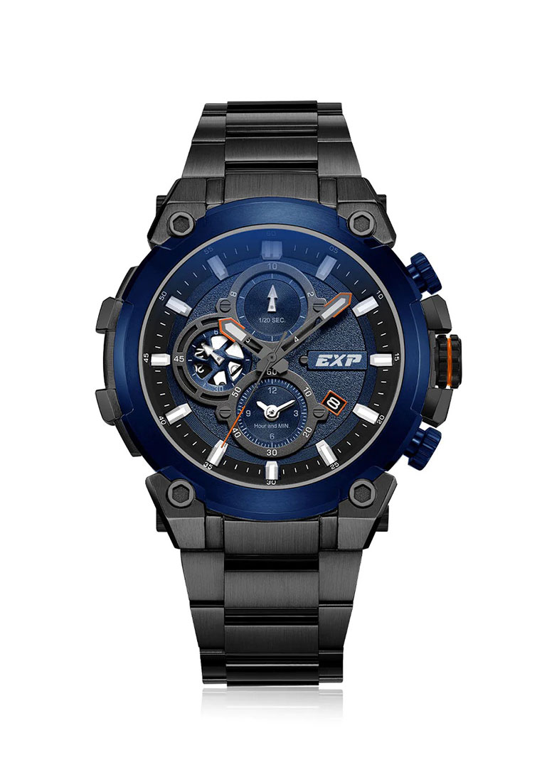 Expedition Jam Tangan Pria - Black Blue - Stainless Steel - 6841 MCBUBBU