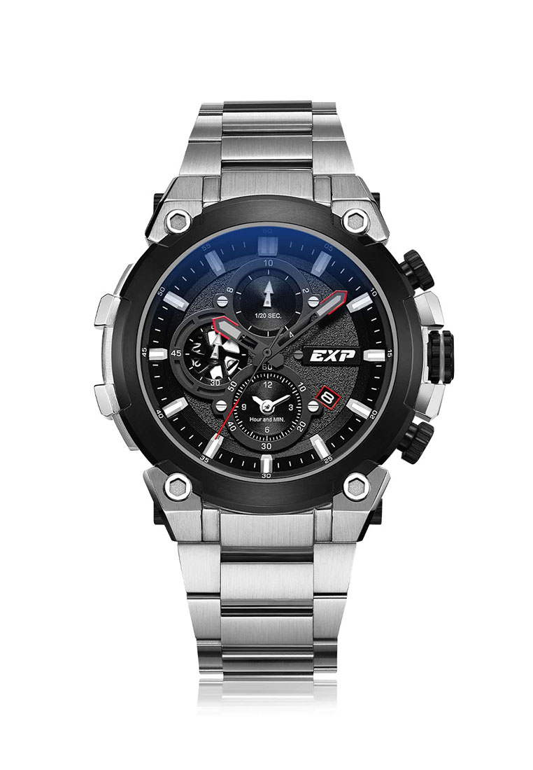 Expedition Jam Tangan Pria - Silver Black - Stainless Steel - 6841 MCBTBBA
