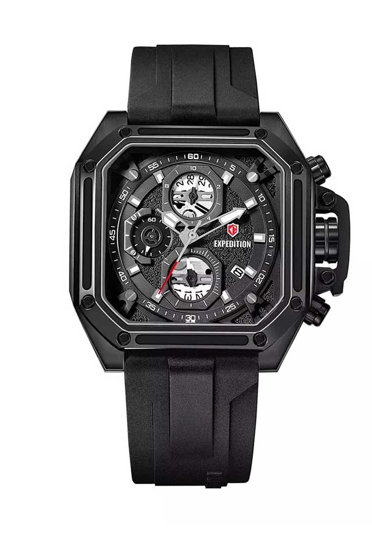 Expedition Jam Tangan Pria - Black - Silicon - 6812 MCRIPBA
