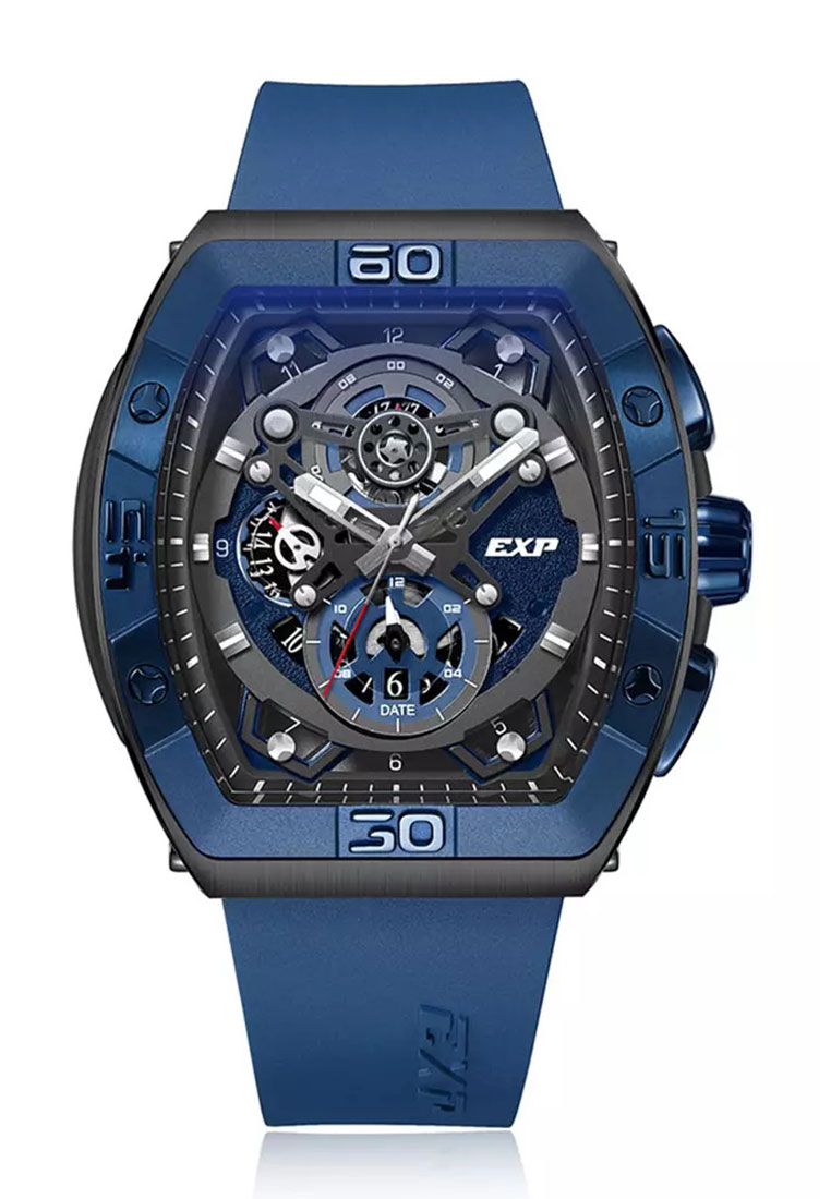 Expedition Jam Tangan Pria - Blue Black - Silicon - 6800 MCRUBBABU