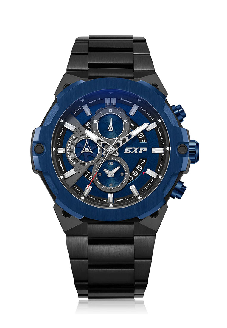 Expedition Jam Tangan Pria - Black Blue - Stainless Steel - 6838 MCBUBBU