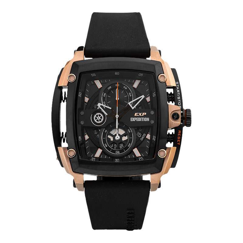 Expedition 3008 Rosegold Karet Hitam Cowok