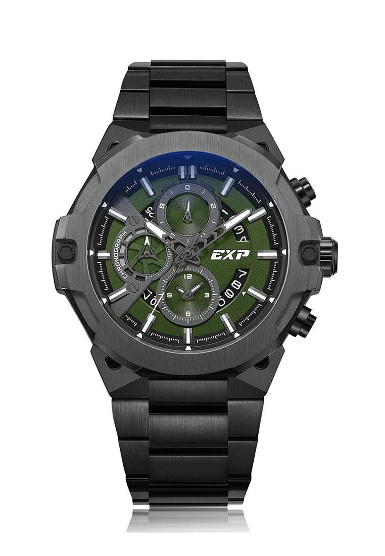Expedition Jam Tangan Pria - Black Green - Stainless Steel - 6838 MCBIGGN