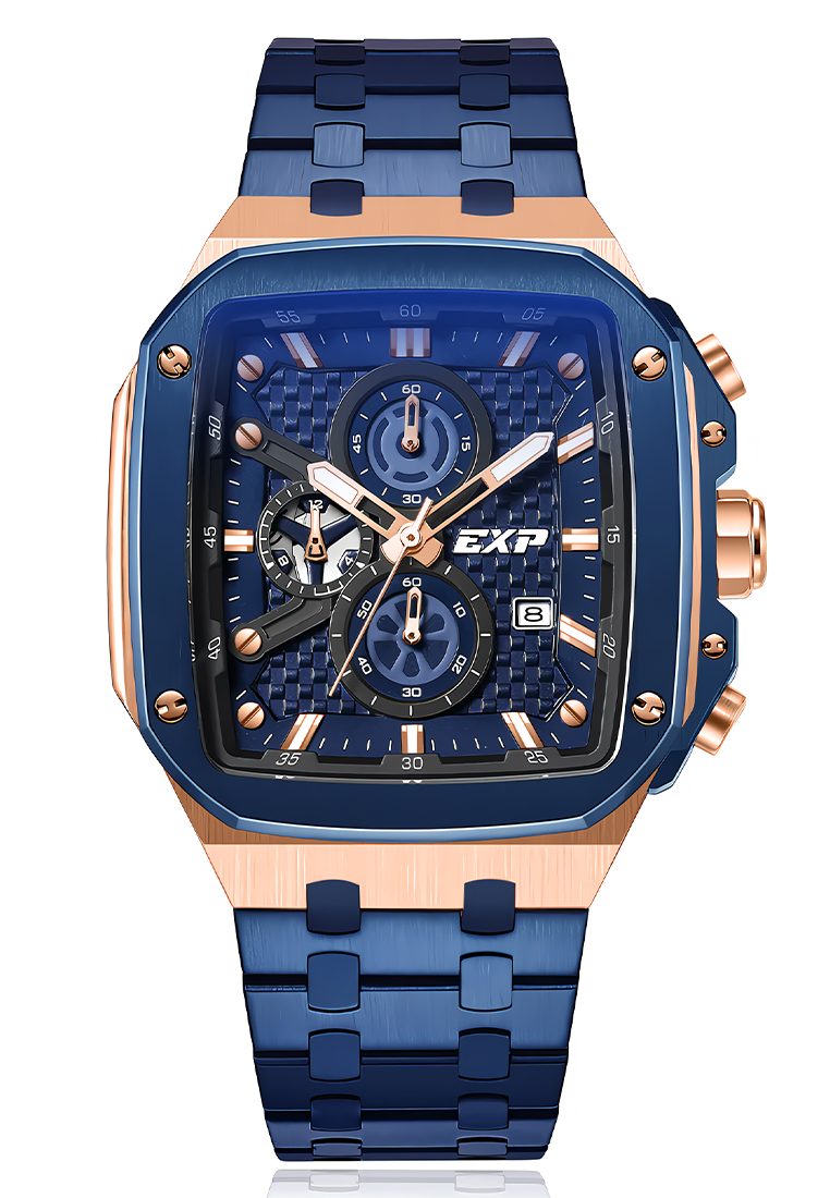 Expedition Jam Tangan Chronograph Pria EXP Expedition 6845 MCBURBU - Blue Stainless Steel
