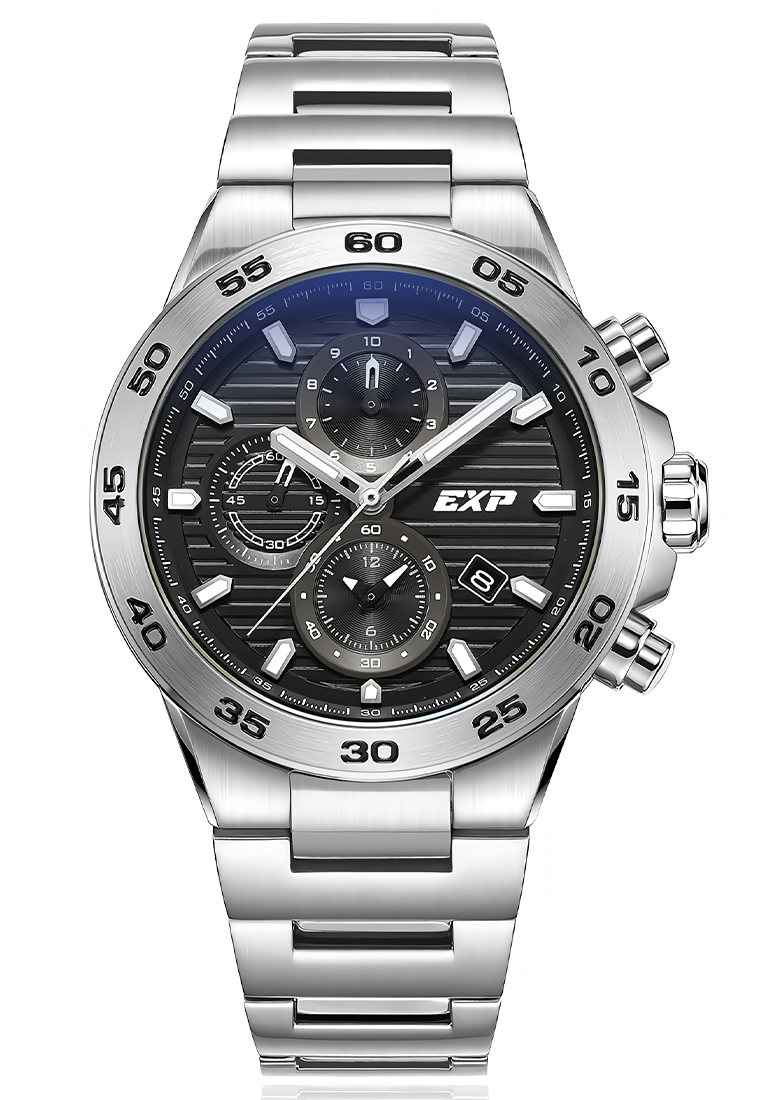 Expedition 6848 MCBSSBA - Jam Tangan Chronograph Pria - Silver - Stainless Steel