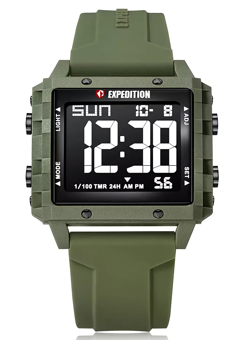 Expedition - Jam Tangan Wanita - Green - Rubber Strap - 6817MHRIGBAGN