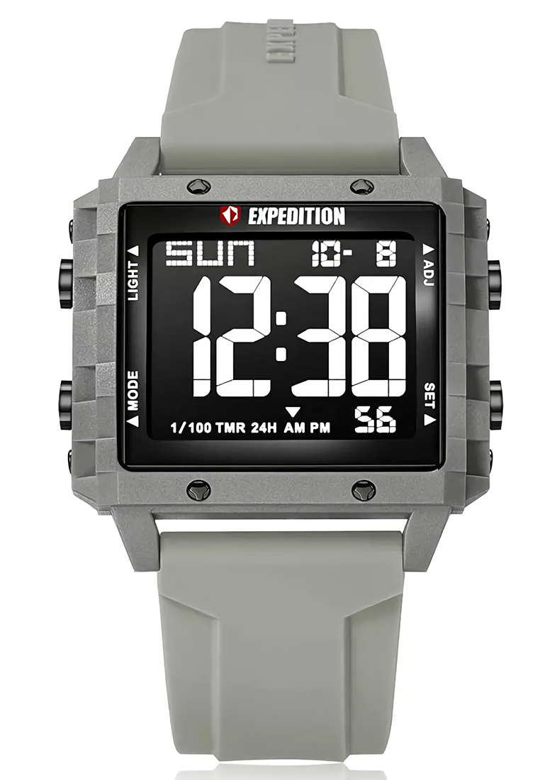 Expedition - Jam Tangan Wanita - Grey - Rubber Strap - 6817MHRIGBAGR