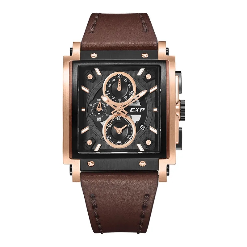 Expedition Jam Tangan Pria Expedition E 6731 GC LBRBA Leather Strap
