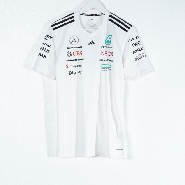 F1 Kaos F1 FORMULA ONE PETRONAS MERCEDES AMG WHITE TSHIRT 100% ORIGINAL