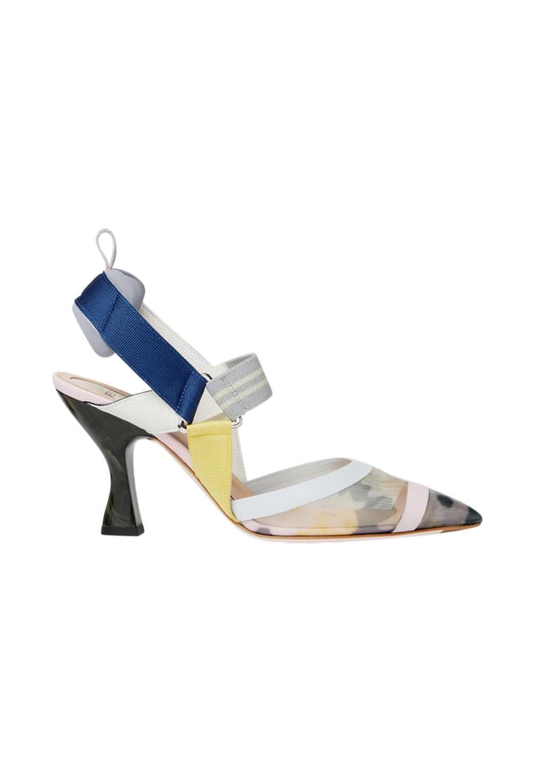 Fendi Colibri 85 Mesh Slingbacks Heels Multicoloured