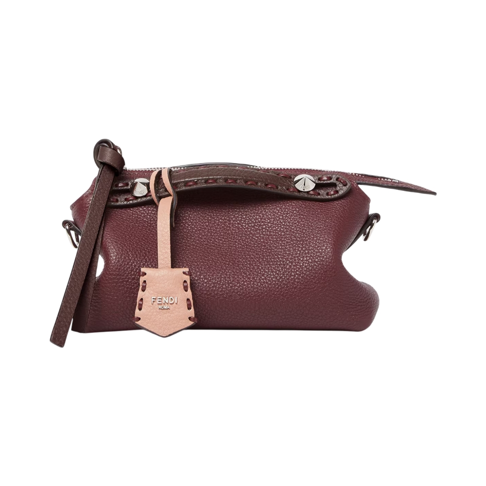 Fendi By The Way Selleria Mini with 156 Hand-Sewn Topstitches Burgundy