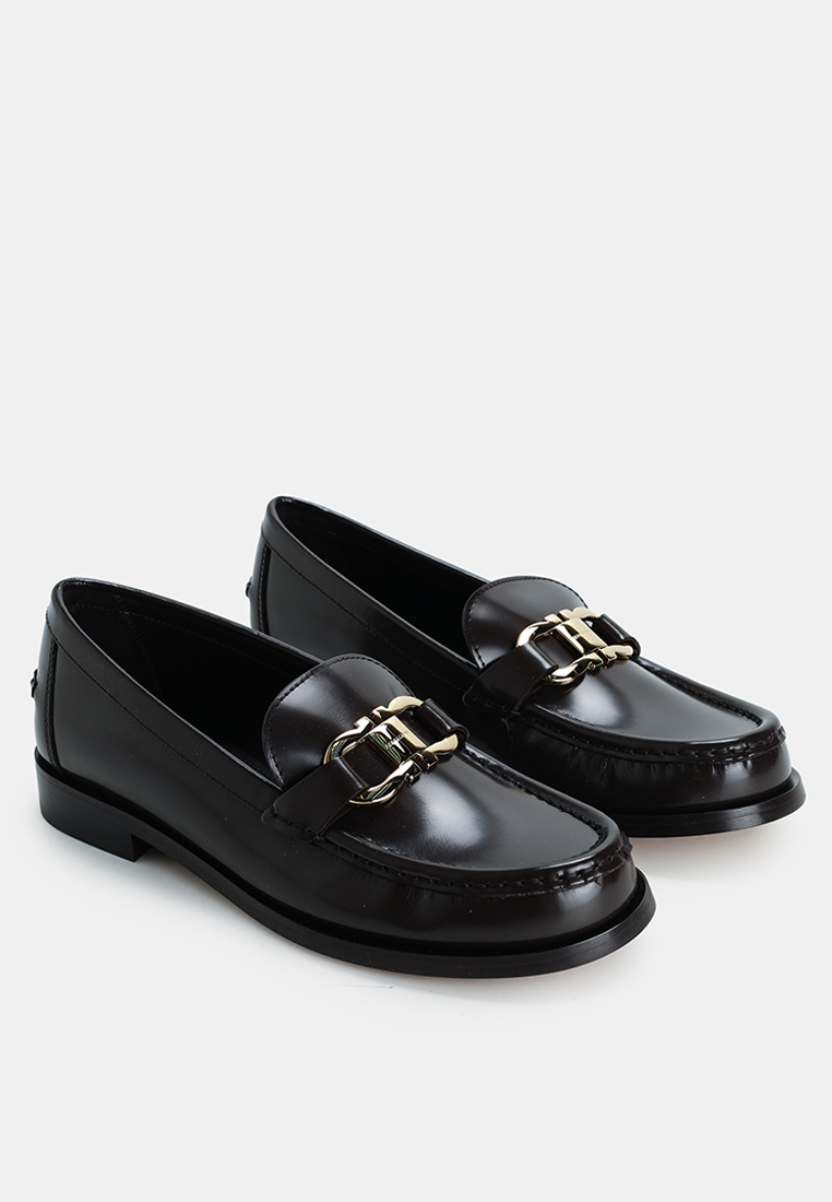 Ferragamo Gancini Ornament Moccasins
