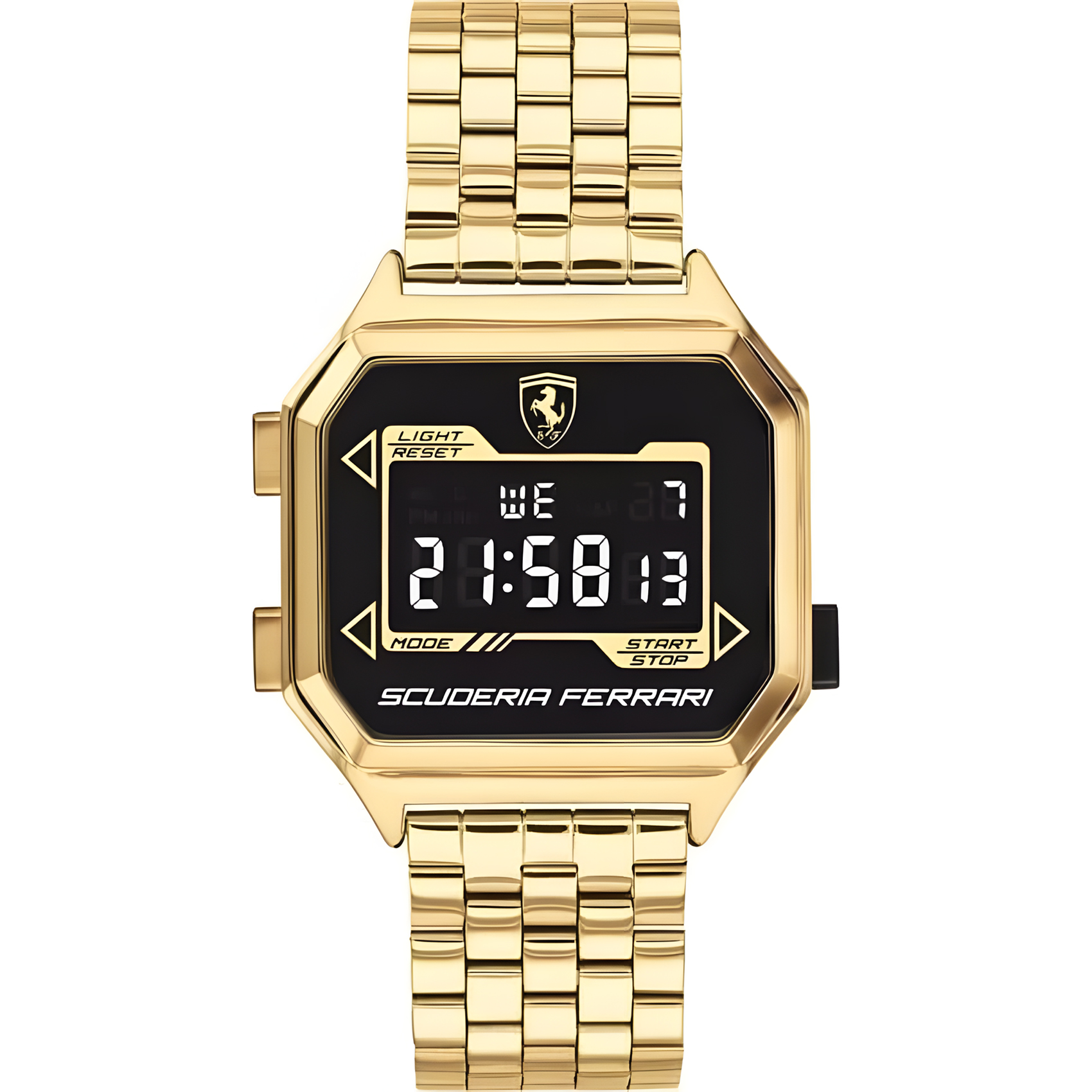 Ferrari Digidrive - Jam Tangan Digital Unisex Pria Wanita - Gold Stainless Steel - 0830705
