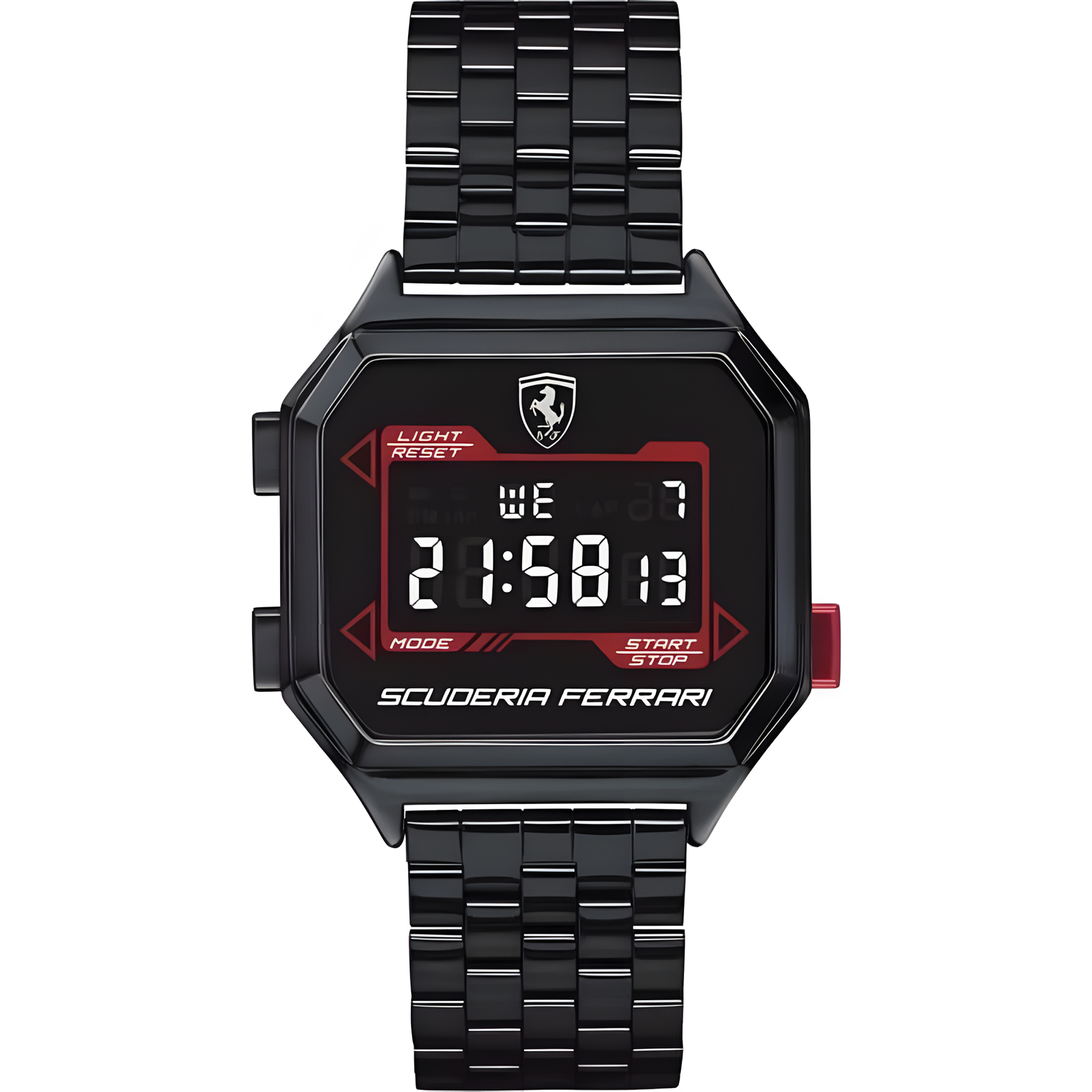 Ferrari Digidrive - Jam Tangan Digital Unisex Pria Wanita - Black Stainless Steel - 0830704