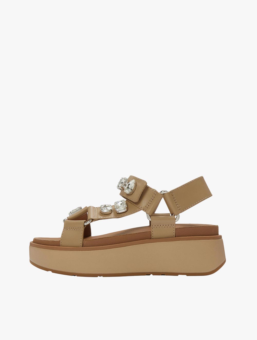 Fitflop Gen-Ff Max Ultra-Jewel Leather Back-Strap Women's Sandals - Cappuccino