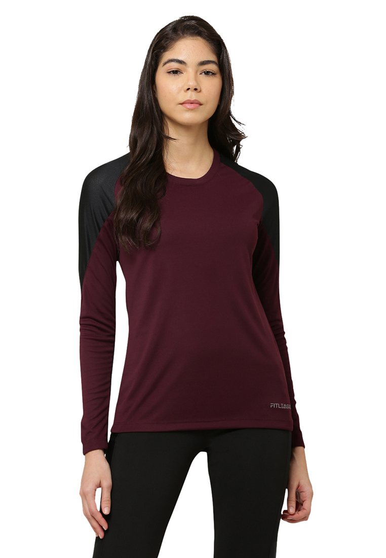 Fitleasure Kaos Merah Olahraga Semua Cuaca Wanita
